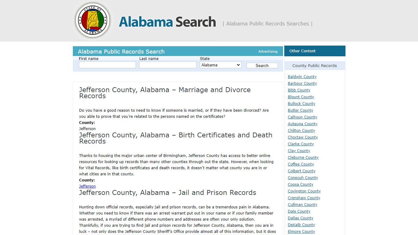 Jefferson | Alabama - AL Search